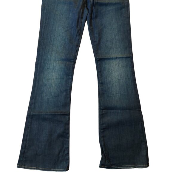 Retro G-Star 3301 Bell Bottom Flare Dark Vintage Blue Denim Jeans Sz 27 NWT - Picture 3 of 13